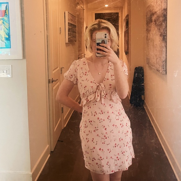 Trixxi Pastel Pink Floral Minidress - Picture 5 of 5